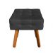 Puff Elisa Suede Preto Pés Palito Castanho D'Rossi