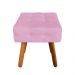 Puff Elisa Suede Rosa Bebê Pés Palito Castanho D'Rossi