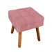 Puff Elisa Suede Rose Pés Palito Castanho D'Rossi