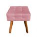 Puff Elisa Suede Rose Pés Palito Castanho D'Rossi