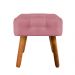 Puff Elisa Suede Rose Pés Palito Castanho D'Rossi