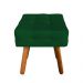 Puff Elisa Suede Verde Pés Palito Castanho D'Rossi