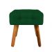 Puff Elisa Suede Verde Pés Palito Castanho D'Rossi