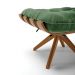 Puff Giratório Costela Suede Verde Base de Madeira MA30 M11 - D'Rossi 