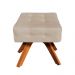 Puff Giratório Elisa Suede Base Madeira MM30 D'Rossi
