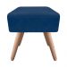 Puff Ibiza Quadrado Suede Azul Marinho Pés Palito Natural D'Rossi