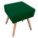 Puff Ibiza Quadrado Suede Verde Pés Palito Natural D'Rossi