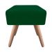 Puff Ibiza Quadrado Suede Verde Pés Palito Natural D'Rossi