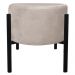 Puff Iron Suede Base Preto Palito D'Rossi