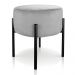 Puff Iron Suede Cinza Base Preto Palito D03 - D'Rossi
