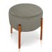 Puff Iron Suede Marrom Rato Base Metálica Cobre - D'Rossi