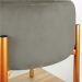 Puff Iron Suede Marrom Rato Base Metálica Cobre - D'Rossi