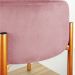 Puff Iron Suede Rosê Base Metálica Cobre - D'Rossi