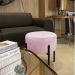 Puff Iron Suede Rosa Bebê Base Preto Palito D'Rossi