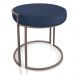 Puff Love Suede Azul Marinho Base Industrial Cobre - D'Rossi