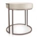 Puff Love Suede Bege Base Industrial Cobre - D'Rossi
