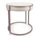 Puff Love Suede Bege Base Industrial Rosê - D'Rossi