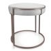 Puff Love Suede Cinza Base Industrial Cobre - D'Rossi