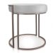 Puff Love Suede Cinza Base Industrial Cobre - D'Rossi