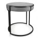 Puff Love Suede Grafite Base Industrial Preto - D'Rossi