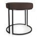 Puff Love Suede Marrom Base Industrial Preto - D'Rossi