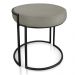 Puff Love Suede Marrom Rato Base Industrial Preto - D'Rossi