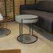 Puff Love Suede Marrom Rato Base Industrial Preto - D'Rossi