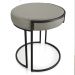 Puff Love Suede Marrom Rato Base Industrial Preto - D'Rossi