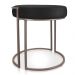 Puff Love Suede Preto Base Industrial Cobre - D'Rossi