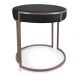 Puff Love Suede Preto Base Industrial Cobre - D'Rossi