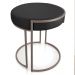 Puff Love Suede Preto Base Industrial Cobre - D'Rossi