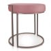 Puff Love Suede Rosê Base Industrial Cobre - D'Rossi