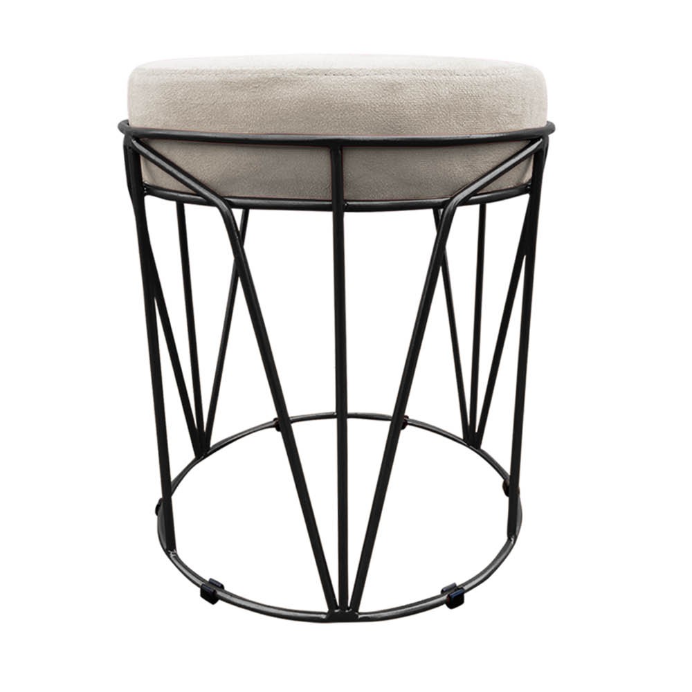 Puff Multiuso com Mesa Babu 2 em 1 Suede Base Preto D'Rossi