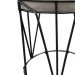 Puff Multiuso com Mesa Babu 2 em 1 Suede Bege Base Preto - D'Rossi