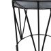 Puff Multiuso com Mesa Babu 2 em 1 Suede Cinza Base Preto - D'Rossi