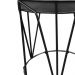 Puff Multiuso com Mesa Babu 2 em 1 Suede Grafite Base Preto - D'Rossi
