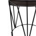Puff Multiuso com Mesa Babu 2 em 1 Suede Marrom Base Preto - D'Rossi
