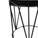 Puff Multiuso com Mesa Babu 2 em 1 Suede Preto Base Preto - D'Rossi