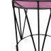 Puff Multiuso com Mesa Babu 2 em 1 Suede Rosa Bebê Base Preto - D'Rossi