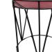 Puff Multiuso com Mesa Babu 2 em 1 Suede Rose Base Preto - D'Rossi