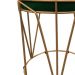 Puff Multiuso com Mesa Babu 2 em 1 Suede Verde Base Dourado - D'Rossi