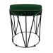 Puff Multiuso com Mesa Babu 2 em 1 Suede Verde Base Preto - D'Rossi