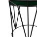 Puff Multiuso com Mesa Babu 2 em 1 Suede Verde Base Preto - D'Rossi