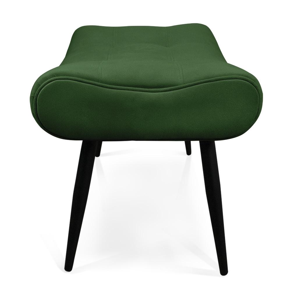 Puff Sher Suede Verde Pés Palito de Ferro - D'Rossi