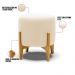 Puff Stella Suede Base Madeira Castanho - D'Rossi