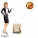 Puff Stella Suede Bege Base Madeira Castanho - D'Rossi