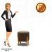 Puff Stella Suede Marrom Base Madeira Castanho - D'Rossi