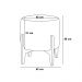 Puff Stella Suede Marrom Base Madeira Castanho - D'Rossi