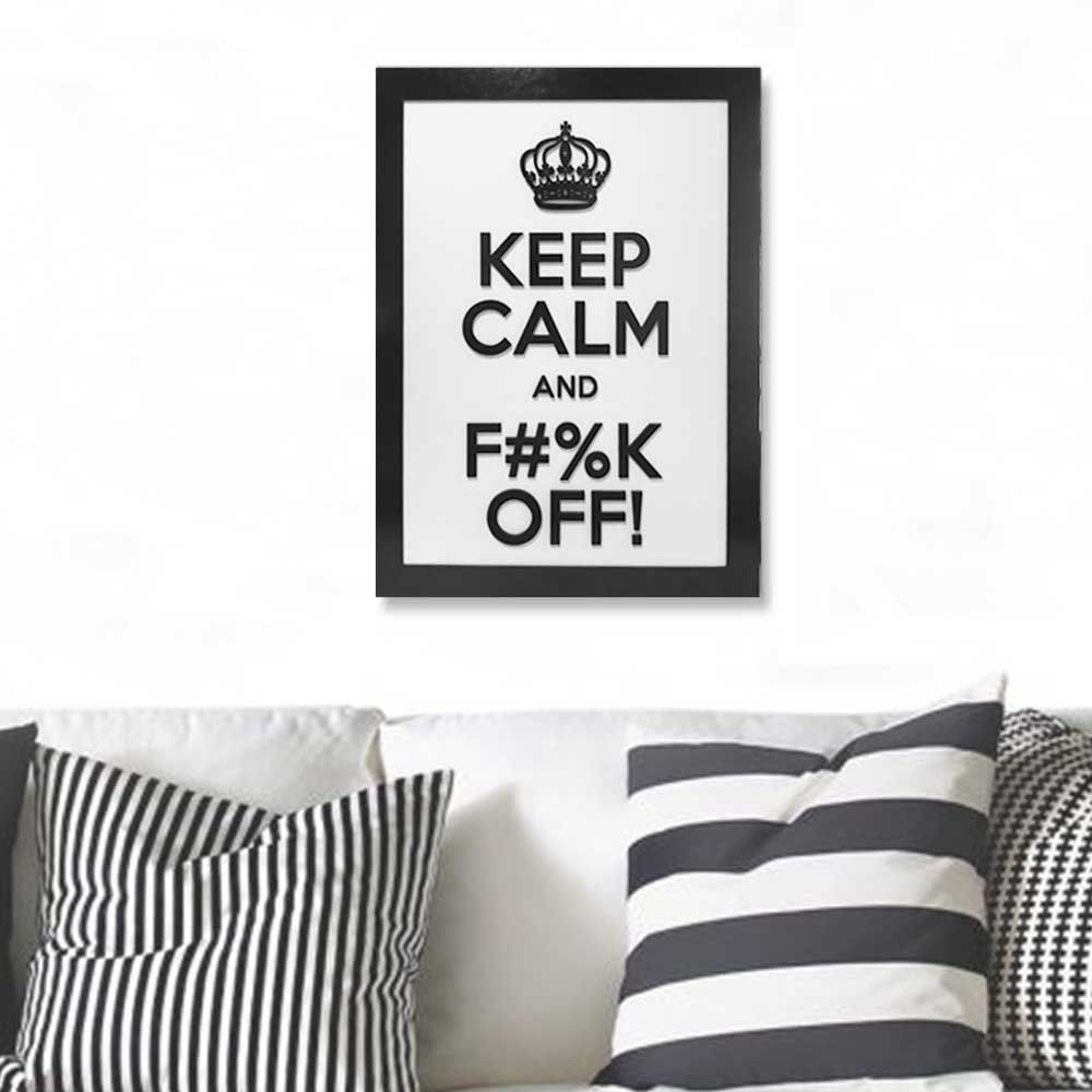 Quadro Decorativo ''OFF'' 40x30 com Base - D'Rossi