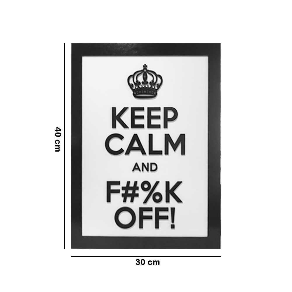 Quadro Decorativo ''OFF'' 40x30 com Base - D'Rossi